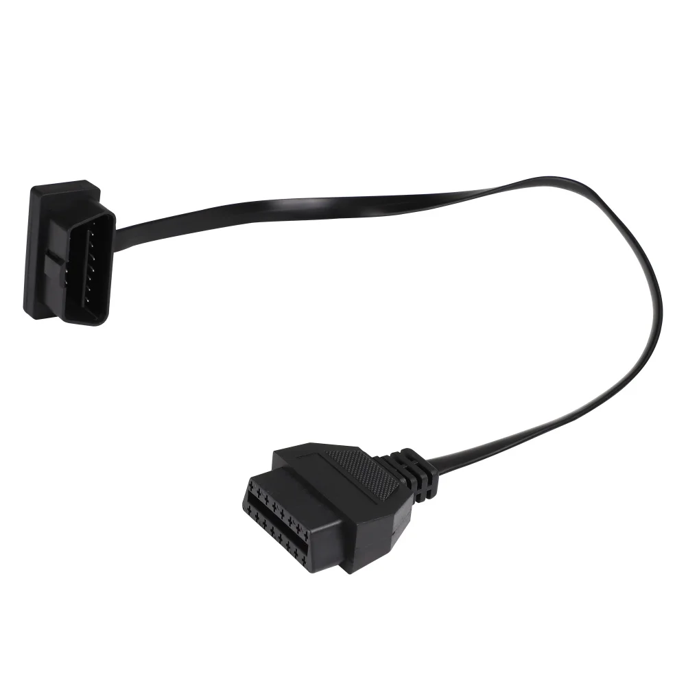 OEM high quality 16 pin male to female obd 2 flat