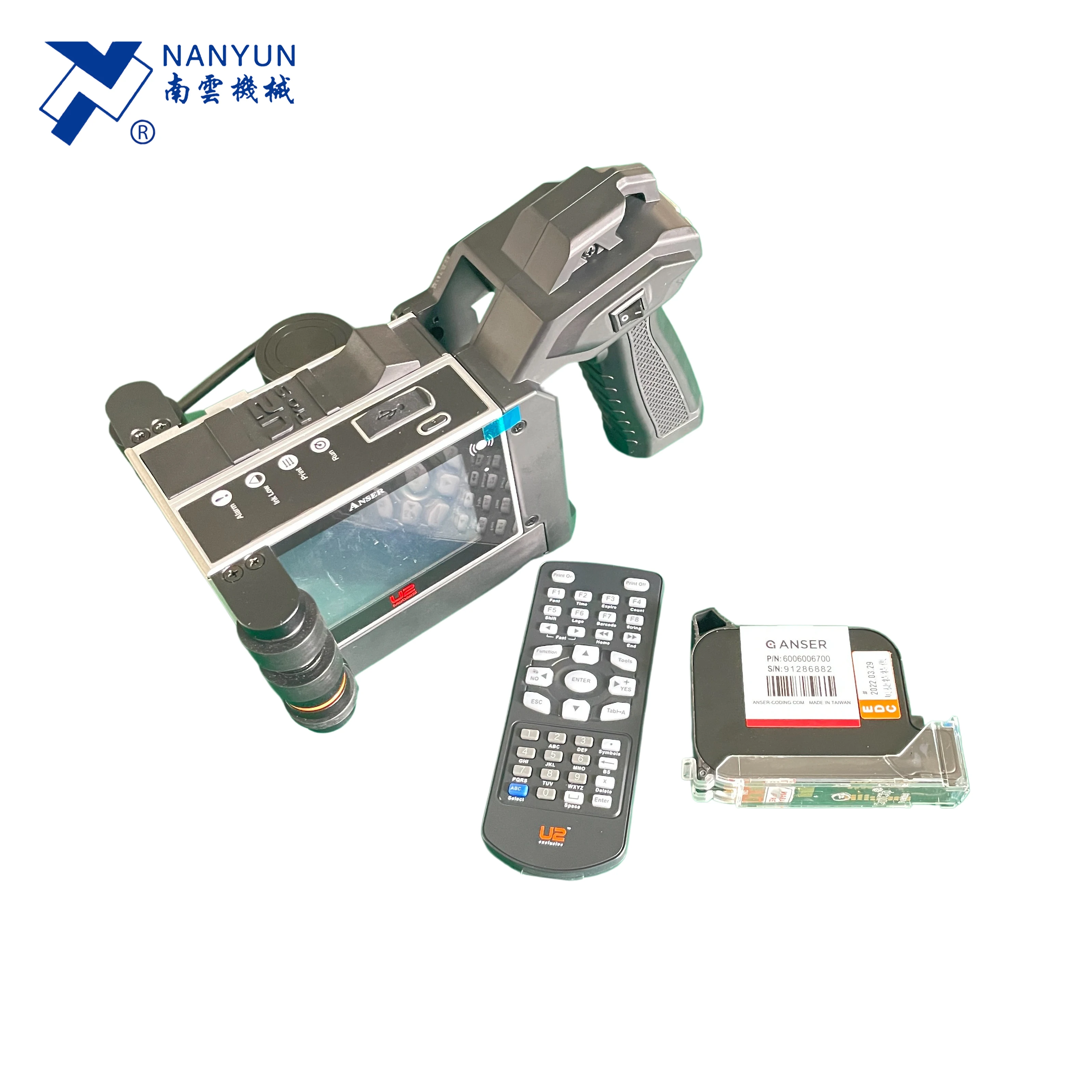U2 Smallest Hand Held Portable Continuous Barcode Inkjet Printer For Wood Flex Food Product Packaging