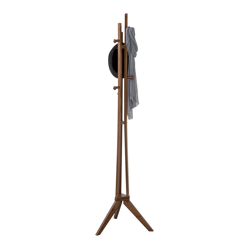 Bamboo Wooden Hanging Coat Rack Hook Clothes Hanger Living Room Bedroom Decoration Hanger Shelves