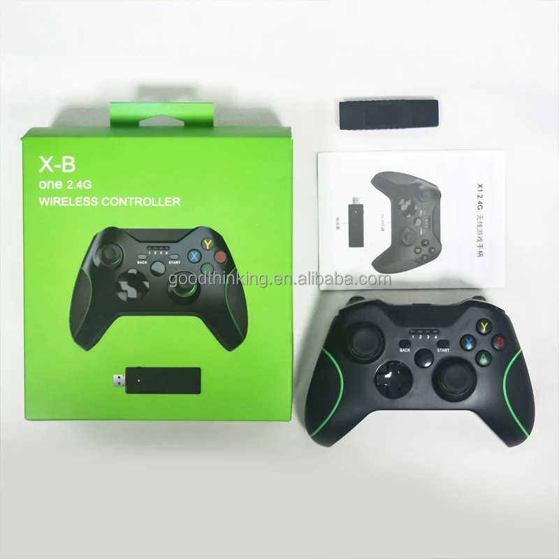 500 mAh built in battery wireless game controller for xbox one 2.4Ghz six Axis pc usb vibration gamepad