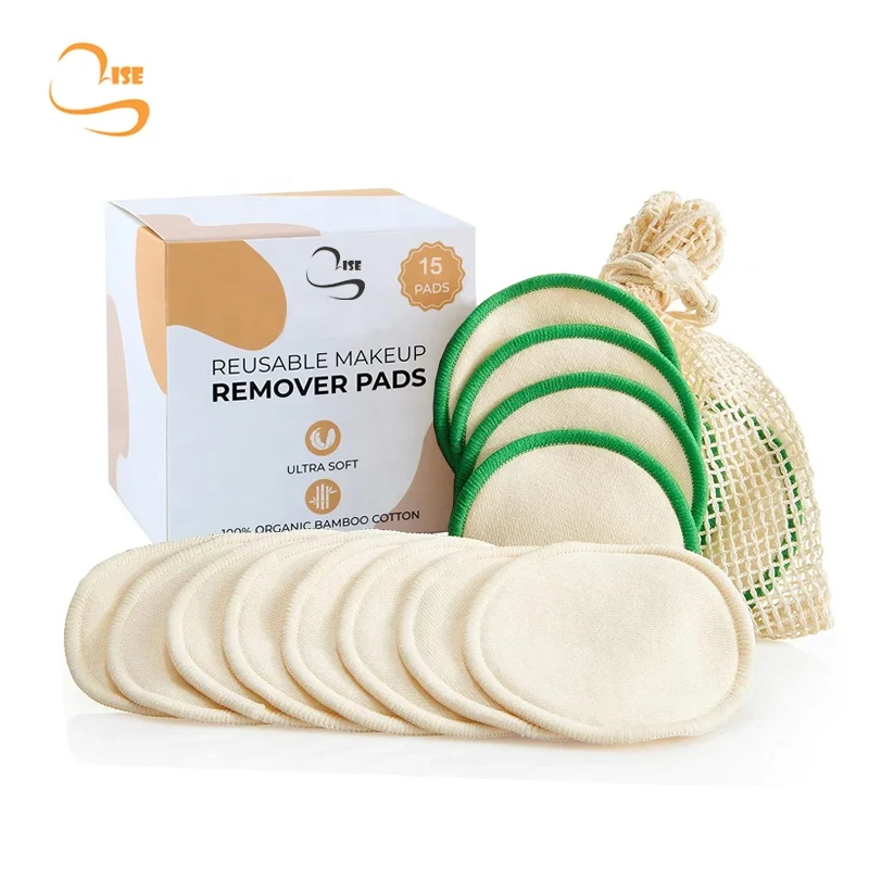 Eco-friendly 8cm Round Hemp Makeup Remover Pads Non-toxic Organic Reusable Hemp Cotton Cosmetic Pads
