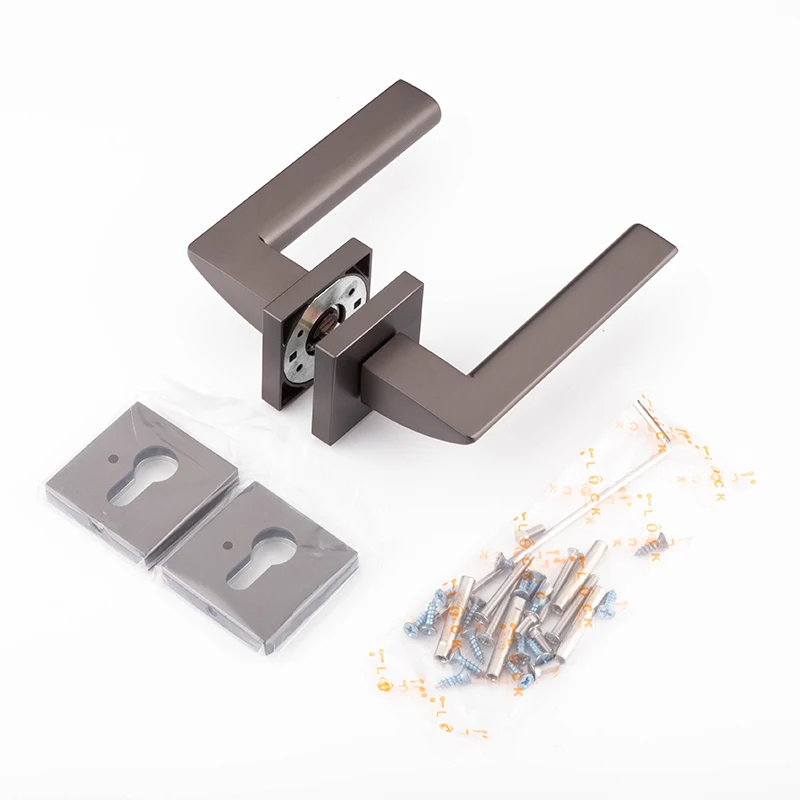 6mm Thin rose Door handle with chrome plating lower hand grip perfect smooth surface bevelled corners easy installation handle