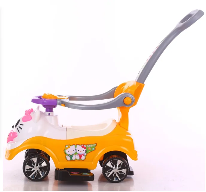 new style Children toy stroller walker pushing bar kids ride on car 3 in 1 deluxe mega car with horn music  ride on car