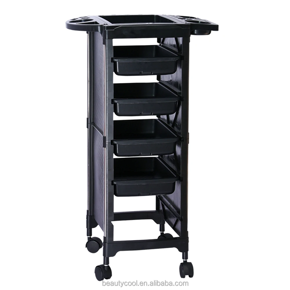 Fashion Portable Hairdresser Rolling Salon Cart Hairdressing Equipment Support Beauty Salon Trolley for Barber Store Use