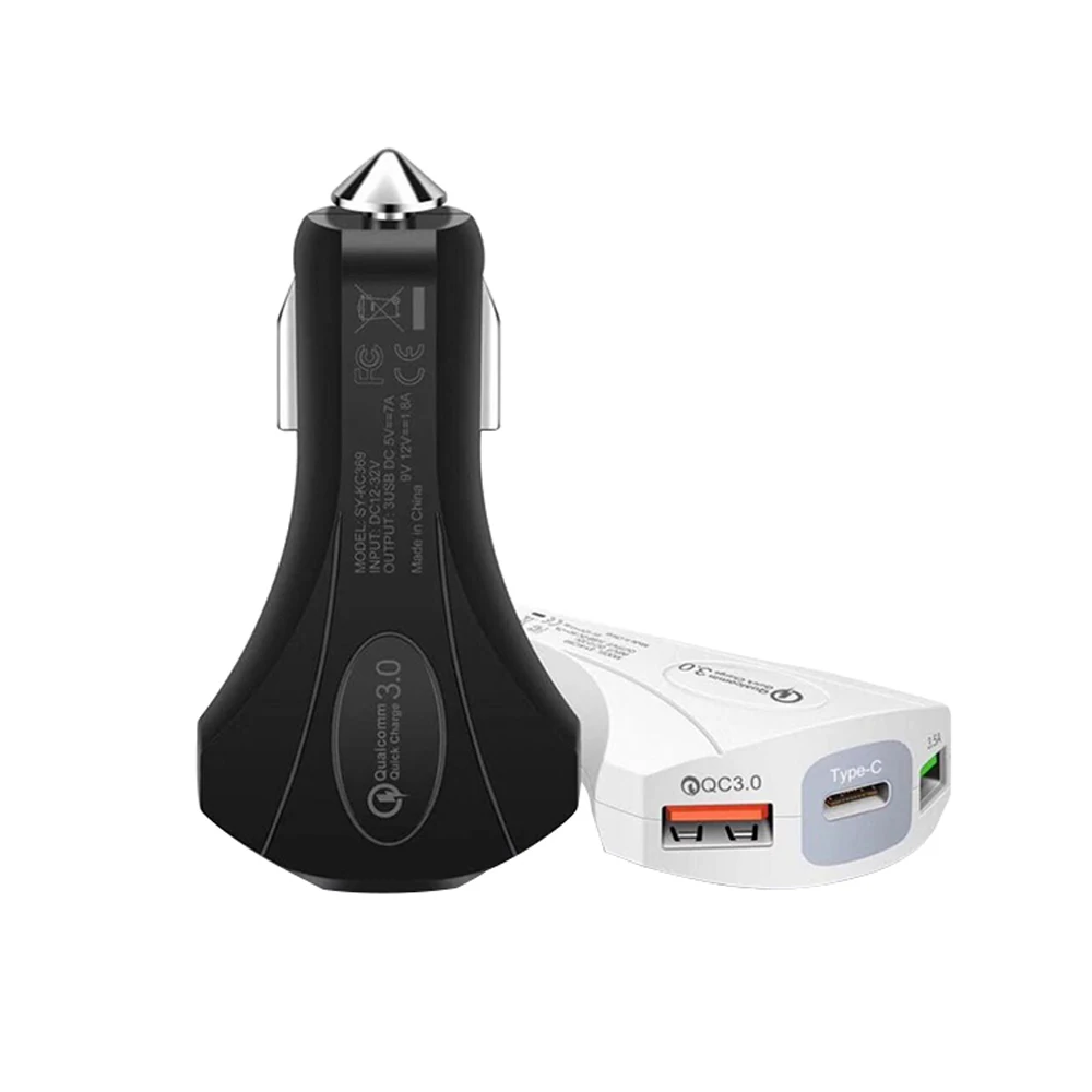 
SIPU in stock fast charging type c 2 usb port 30 car charger 