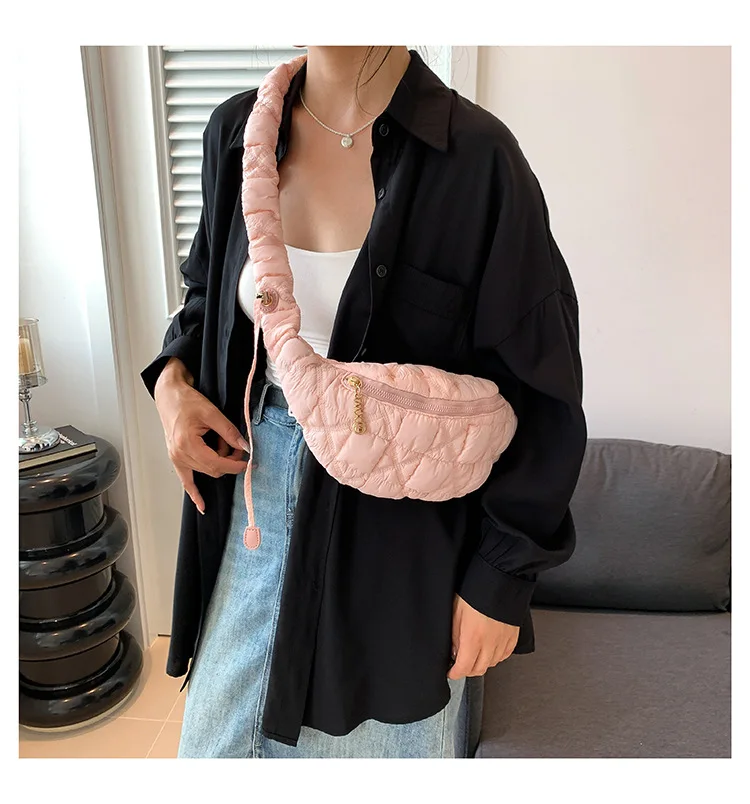 New Puffy spring summer Fashion Soft Puffer Clouds Cute Shoulder Dumpling Bags Padded Women Quilted Sling Tote bag for women