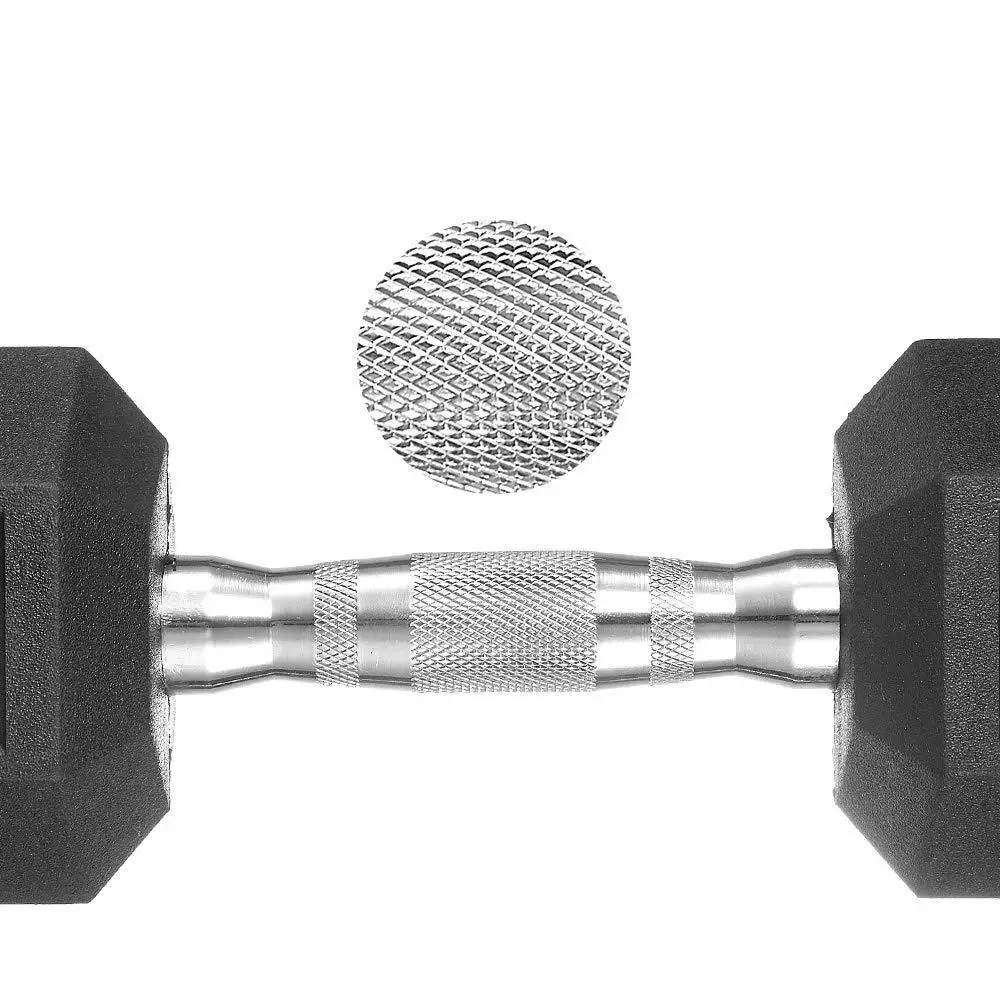 Bodybuilding Fitness 2.5-30KG Rubber Dumbles Hex Dumbbells
