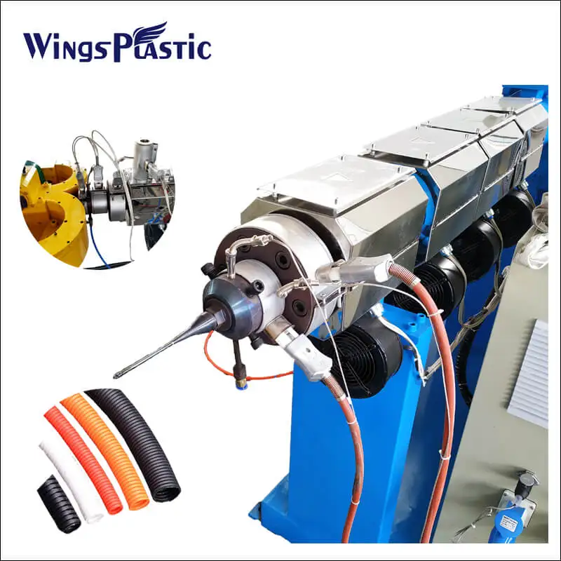 Single wall corrugated pipe machine flexible plastic tube machines