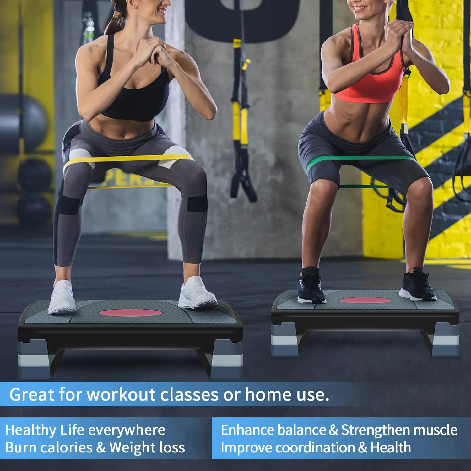 Home Step up Exercise Platform Aerobic Exercise Workout Step Platform Non-slip Textured Aerobic Steppers