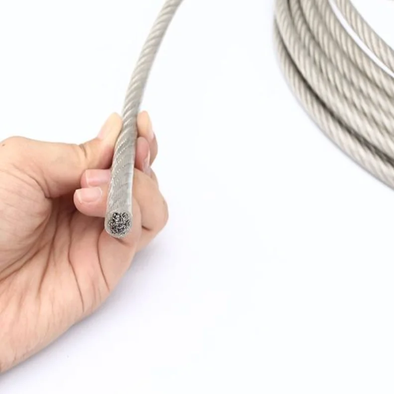 Hot Selling 7x7 stainless steel ss 316 304 Wire Rope 1mm 2mm 3mm 4mm 5mm  PVC Coated wire rope Aircraft Cable Metal Rope