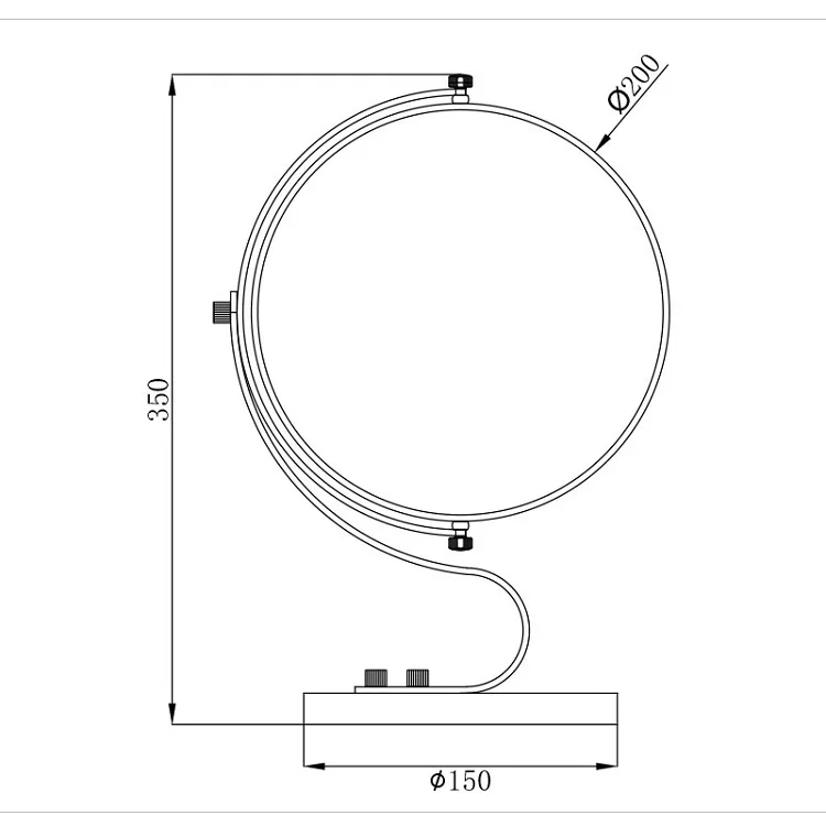 HSY4009 elegant 360 rotating desktop magnifying table cosmetic makeup mirror