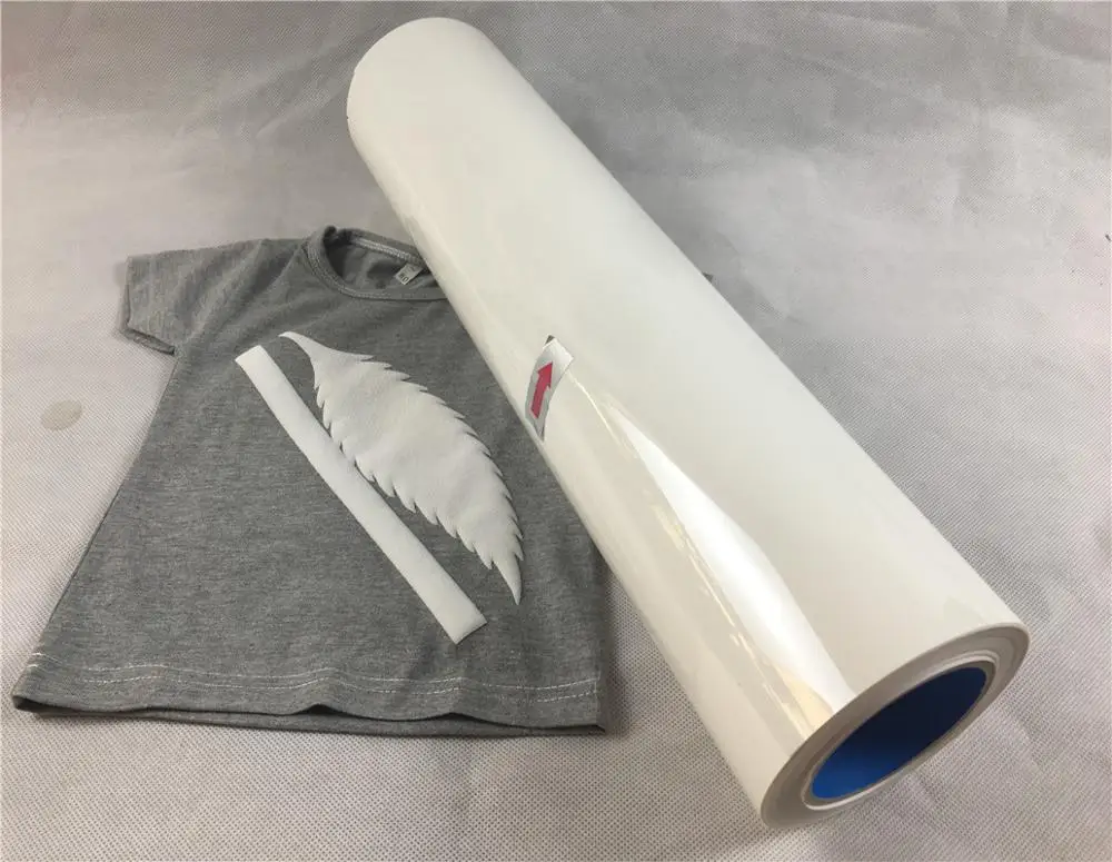 
Ada 3D white color puff PU heat transfer vinyl 50cm*27 yards good quality tshirt film 