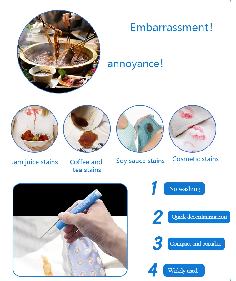 Free sample Multi functional stain removing pen to solve various stains clean marker pen
