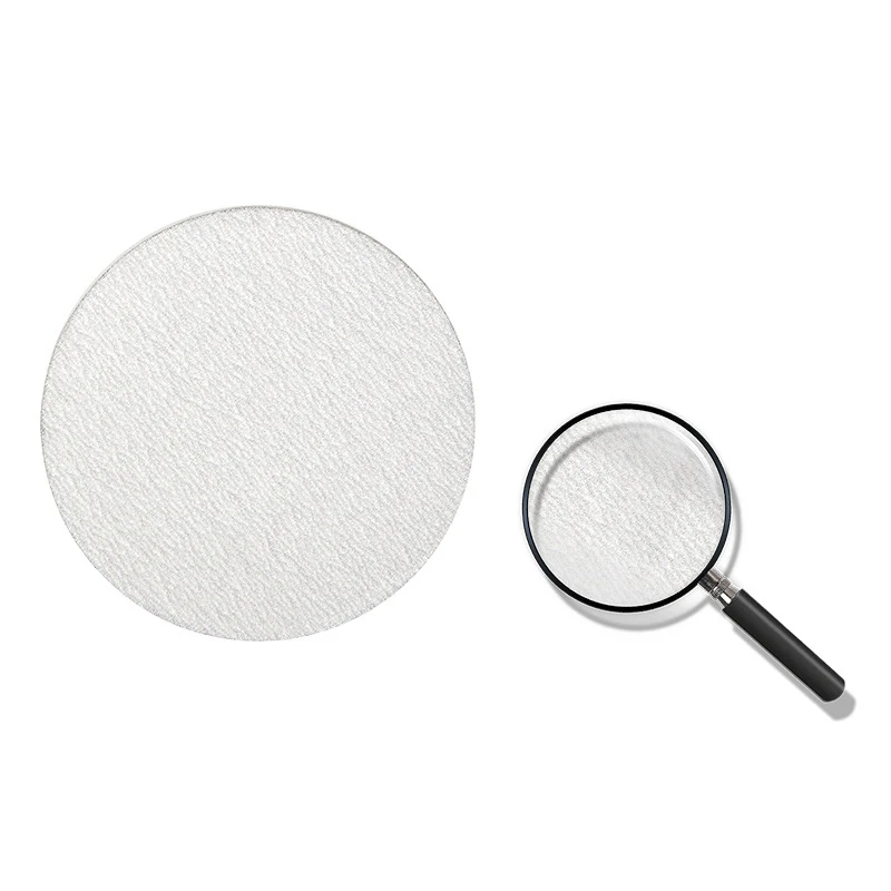 5 inch no holes white Sandpaper flocking disc sandpaper Manufacturer Direct sanding paper
