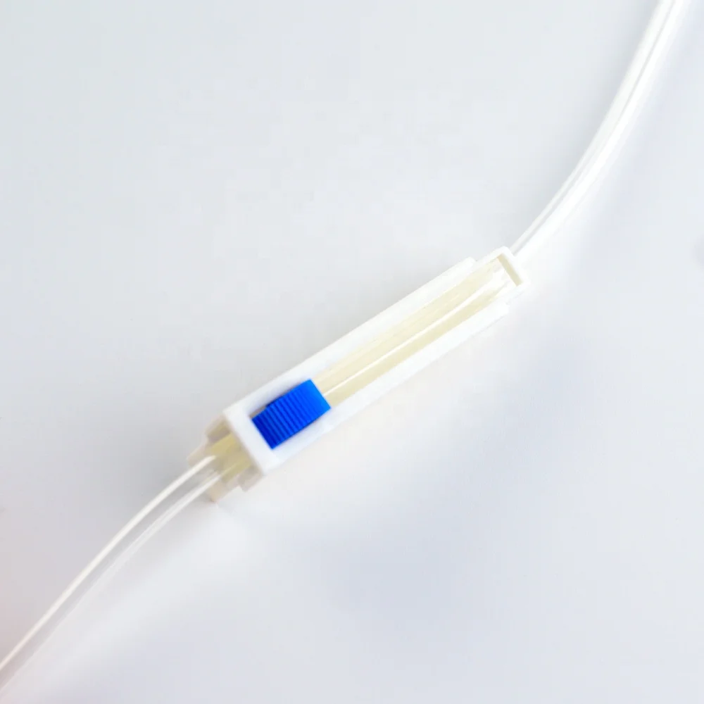 Disposable sterile medical veterinary infusion set with flow regulator calibrated burette 100ml 150ml