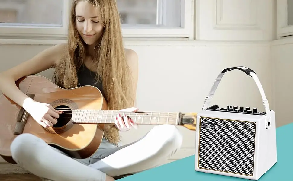 Coolmusic BPMINI Acoustic Electric Guitar Amplifier AMP Speaker Portable Bluetooth Rechargeable Ukulele Sax Violin Piano Busking