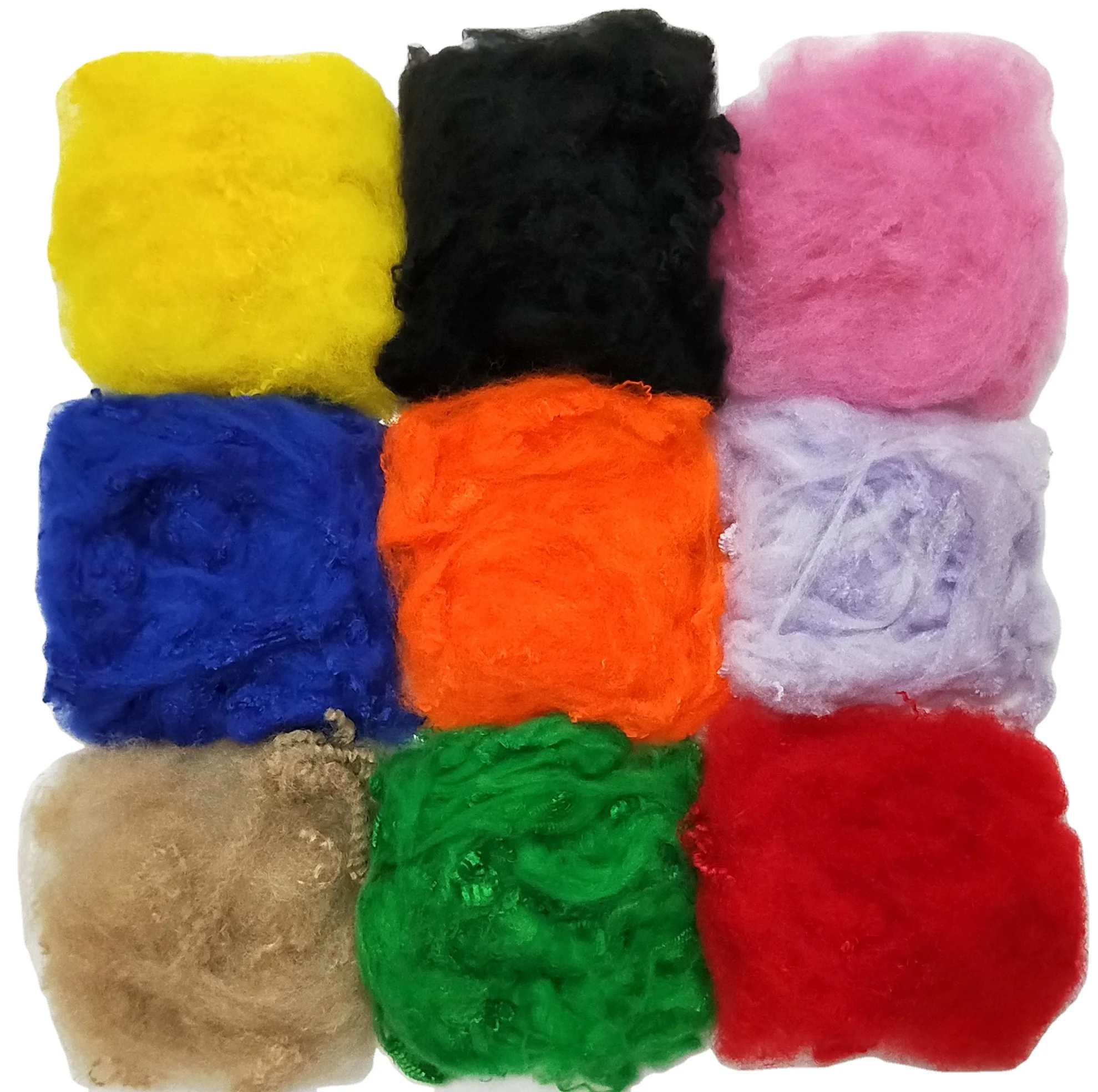 Black/white/colored polyester staple fiber with good price