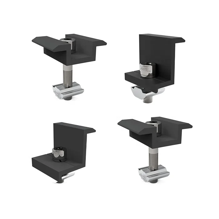 FarSun Solar Structure Bracket Clamps Black Solar End Clamp