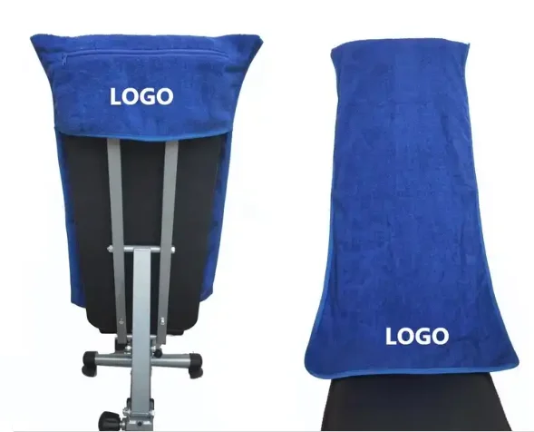 100% Cotton or Microfiber cotton sport Custom Logo Cheap Magnet workout towel Gym Fitness Towel with zip pocket
