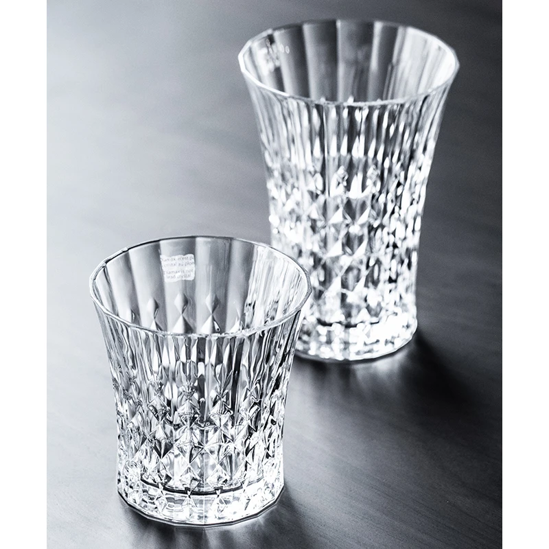 Logo Printed Delicate Round Glass Cup, Heavy Base Old Fashioned Whisky Glassware Ice Wine Glass Cup