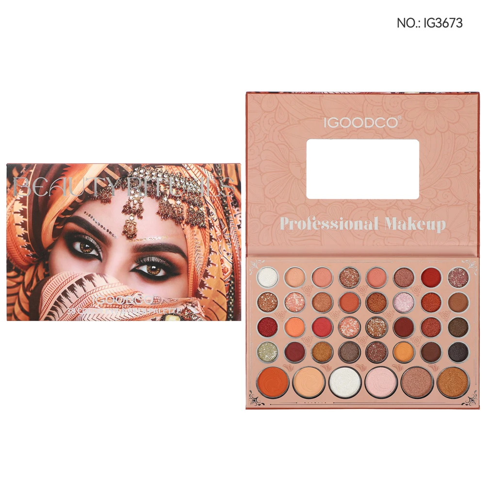 Top Selling High Pigmented Vegan Waterproof Longwearing Multi Colors Eyeshadow Palette Nude