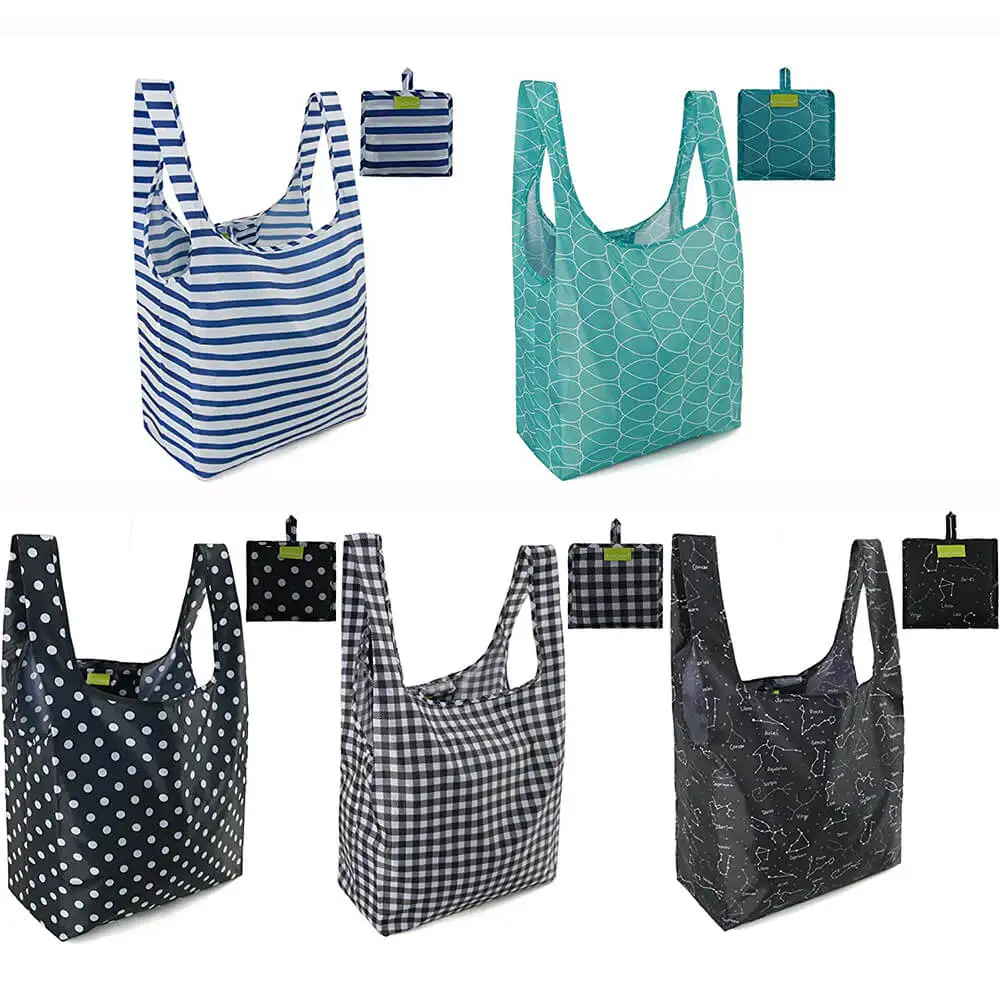 New Arrival Competitive Price Wholesale from China Custom Logo Printed Vest Bag Nylon Ripstop Grocery Bag Shopping Bag