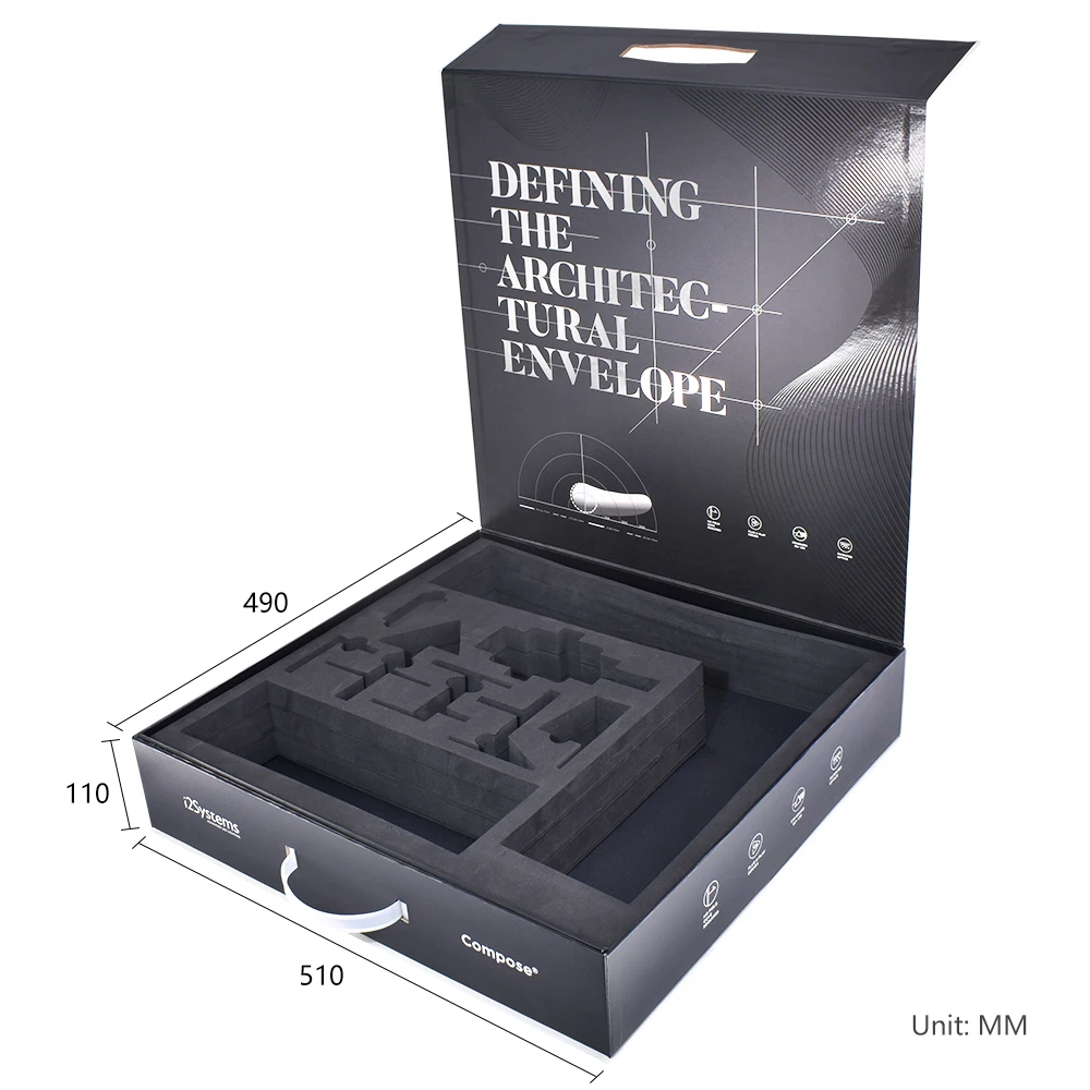 Custom Big Gift Boxes Packaging For Led Light Speakers Furniture And Eva Tray With High Quality White Luxury Large Magnetic Box