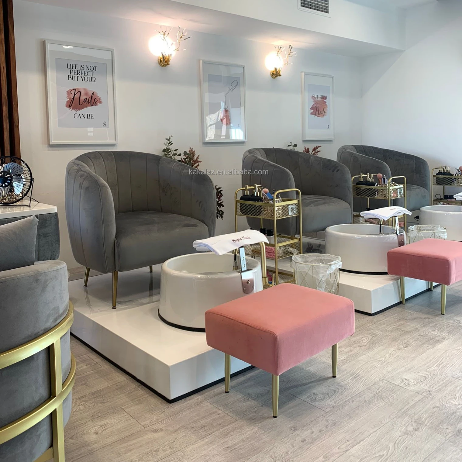 luxury pipeless modern magnetic jet spa pedicure chair foot spa station on sale