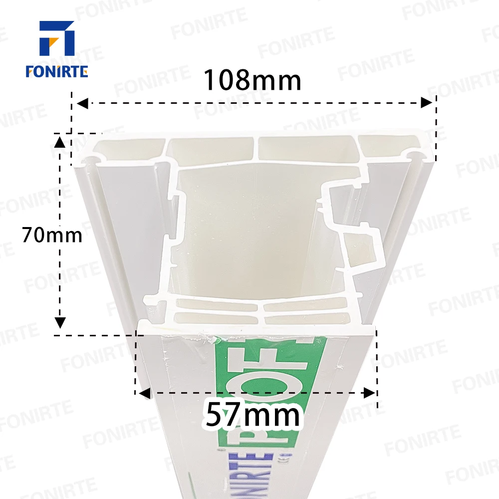 Fonirte 70MM Series Plastic Extrusion High Quality Profile UPVC Linear Window Sliding Door Frame PVC Profile With Full Color