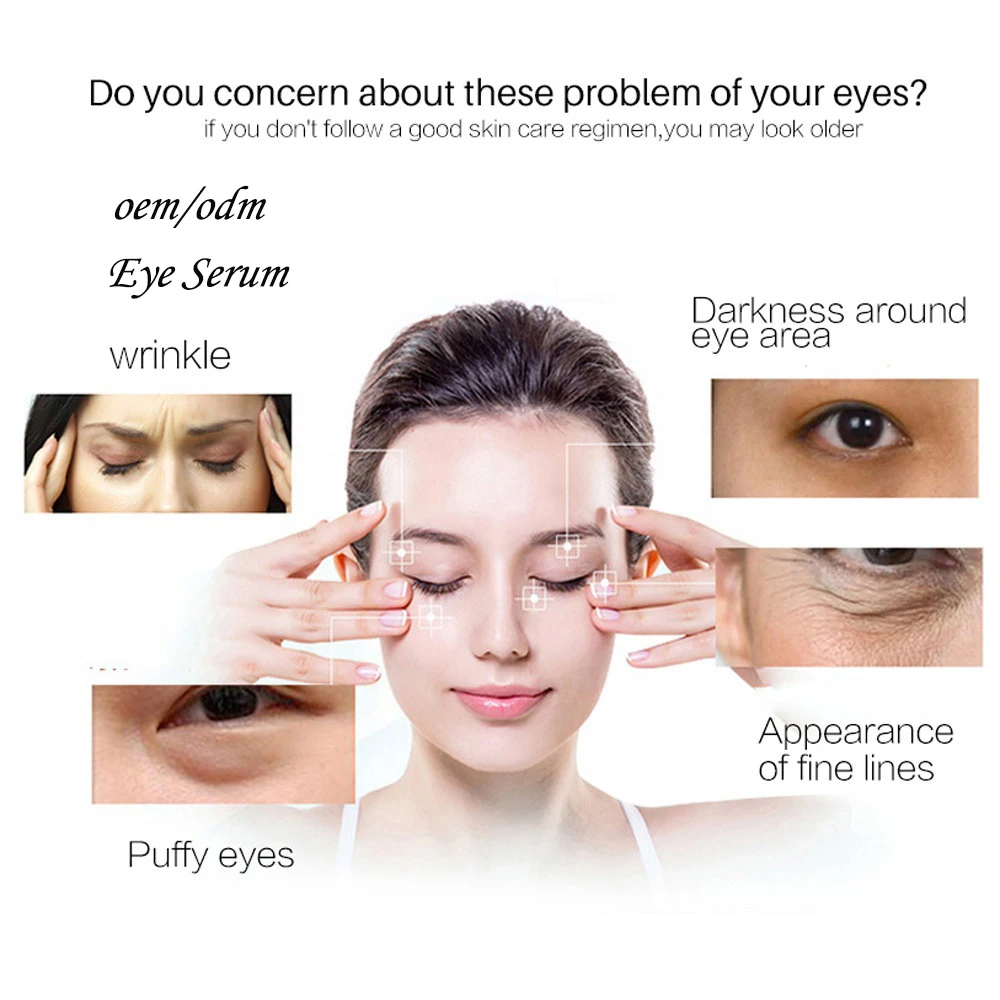 Anti-Aging Eye Serum with Collagen Peptide and Hyaluronic Acid Moisturizing under Eye Bags and Dark Circles Treatment