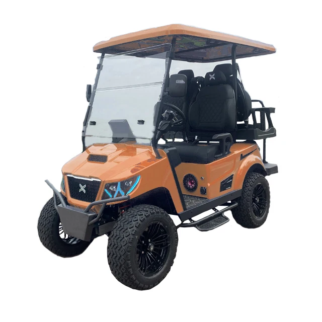 TOP GOLF  Brand Lifted 4 Passenger Golf Car Brand Hunting Buggy New 4 Wheel Electric Club Car Golf Cart For Sale