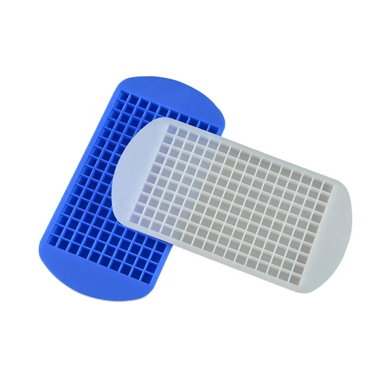 160 Mini Grids Wholesale Ice Cube Maker Molds Silicone Pretty Tiny 3D Square Ice Cube Tray