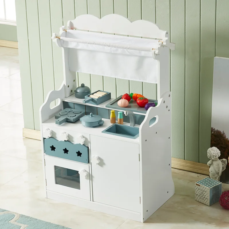 Best little chef wooden pretend play toy kitchen play set TYKKT004