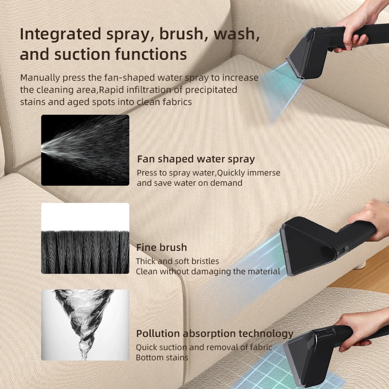 Household sofa carpet curtain fabric cleaning machine Dry and wet vacuum cleaner cloth cleaning machine carpet cleaning machine