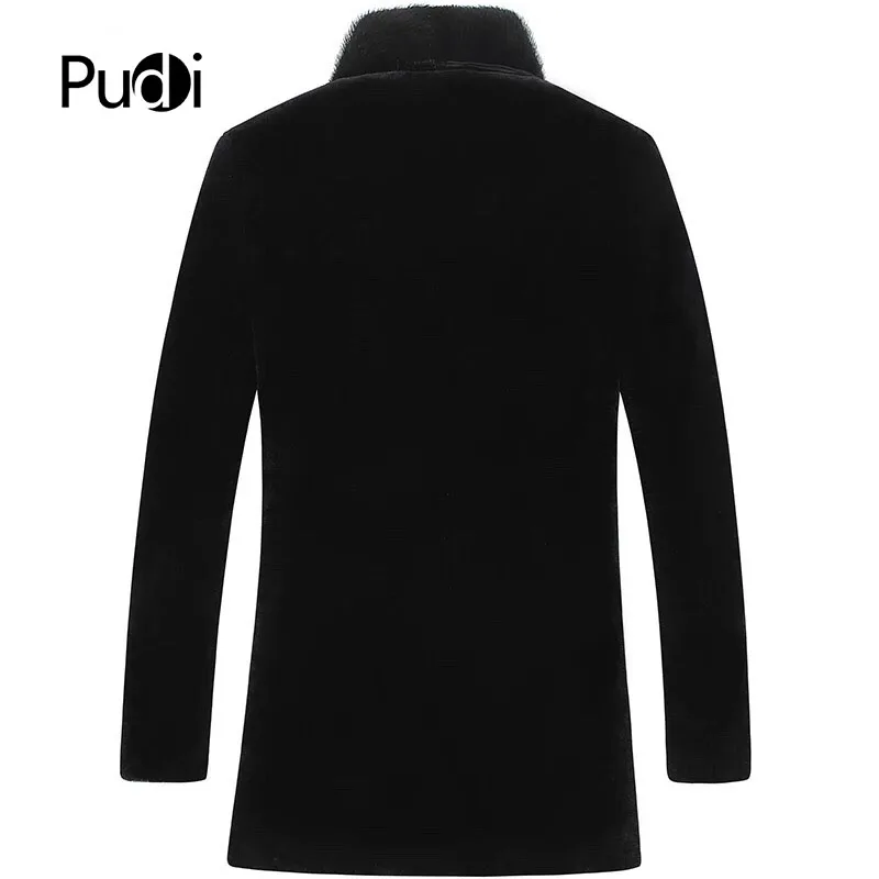 Men New Fashion Real Wool Fur Jackets Casual Outwear MT8106 Fur Collar Fall Winter with Mink Slim Woven Winter Clothes for Men