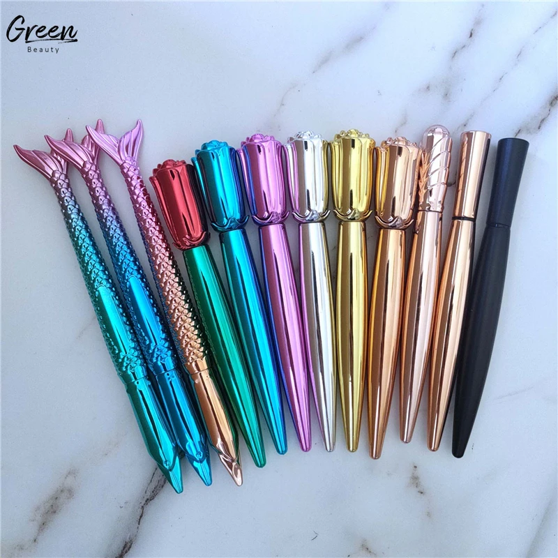 newest private label magic black waterproof liquid rose gold eyeliner lash glue eyelashes pen for strip eyelashes
