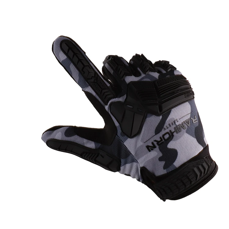 TPR anti impact Camouflage color high performance mechanical gloves for slip and impact work