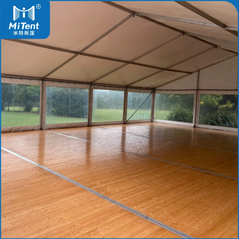 Guangzhou Clearpsan Funeral Divine Service Event Tent with Wooden Floor and Transparent PVC