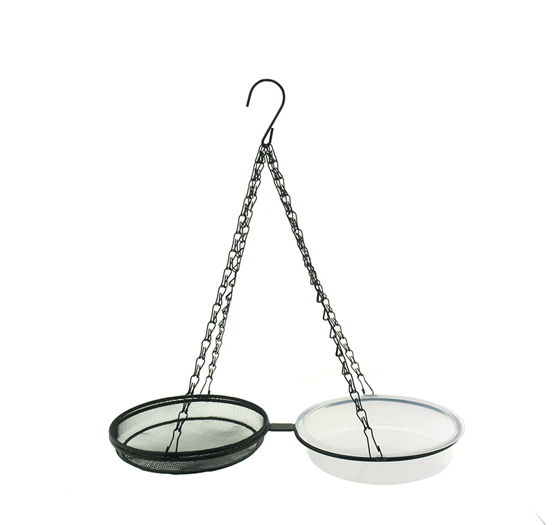 
Outdoor hanging bird feeder and bath 