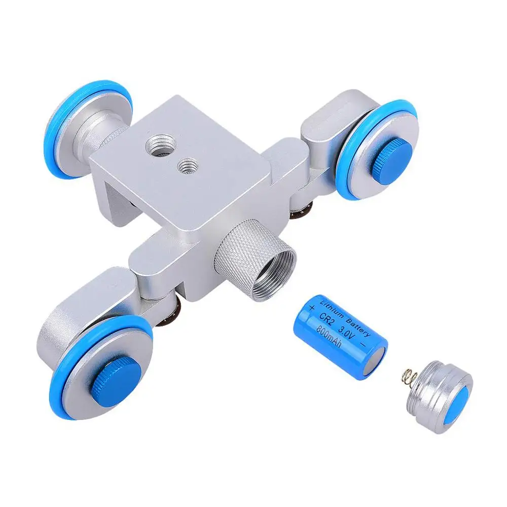 Video Camera 3-wheel Table Dolly  Electric Pocket Track Dolly Camera Motered Slider