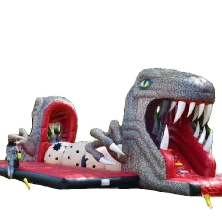 new design inflatable dinosaur big baller challenge game outdoor sport game bouncing ball wipeout