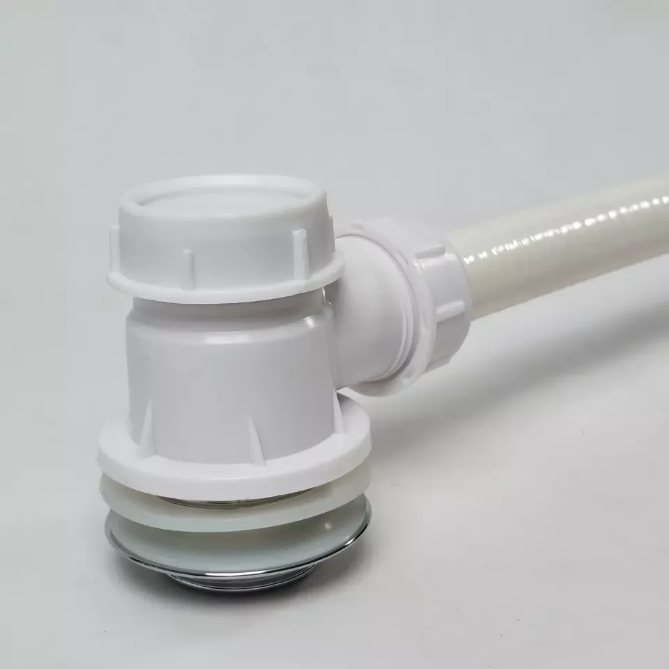 Customized White Whirlpool Components Drainer Bathtub Drain With Pipe