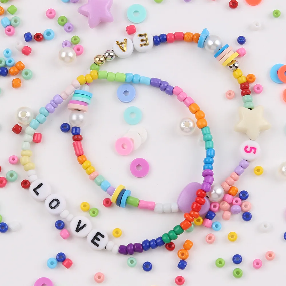 Colorful cartoon multi-purpose jewelry set DIY bracelet making crafts