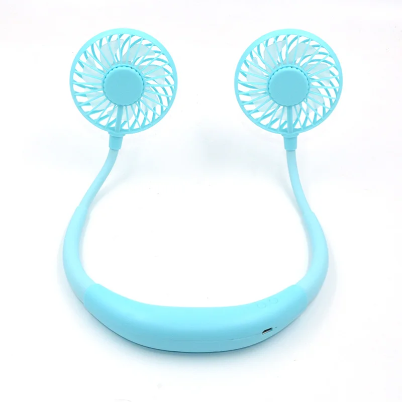 2021 High Quality Cheap Price LED Hand Free Lazy Neck Fan Portable Rechargeable Hanging Mini Neck Cooler Fan