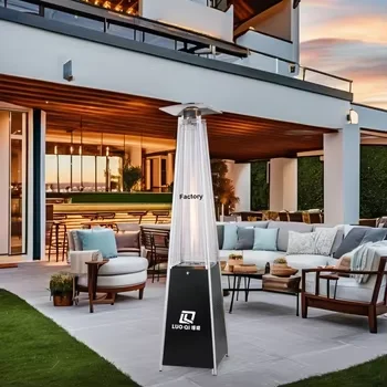 Hot sale heating gas outdoor heater mobile portable thick protective net courtyard wheels grassplot outdoor gas heater garden