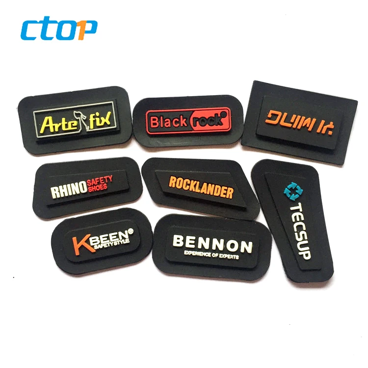 
Wholesale High Quality Soft Black PVC Custom Brand Names 3D Silicone Logo Rubber Patch Labels For Clothing  (60597476099)