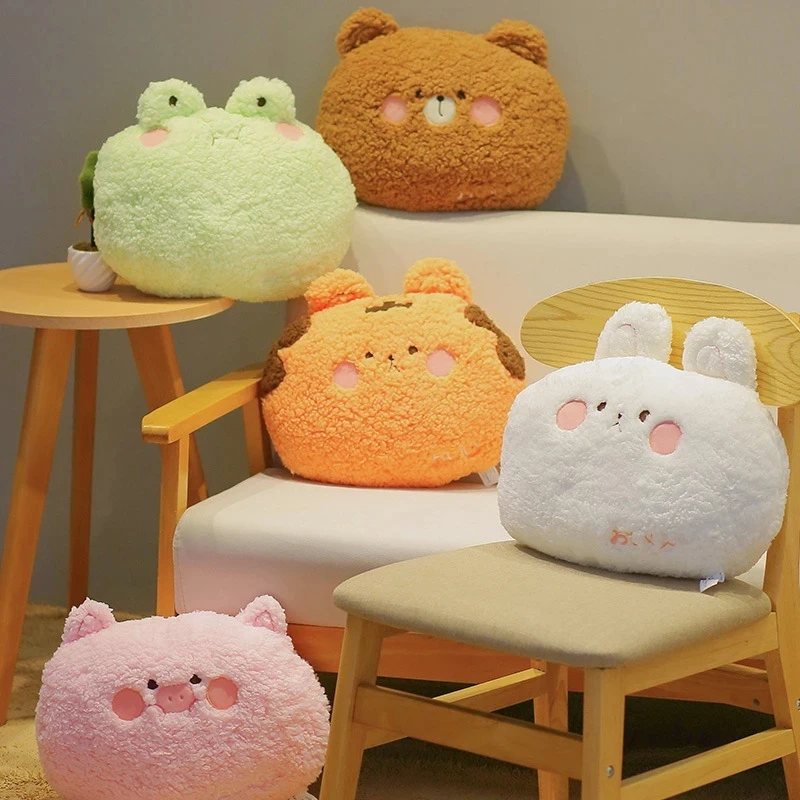 kawaii Cartoon Stuffed Soft Rabbit Frog Tiger Pig Animal Teddy Bear Plush Toys for Pillow Back Sofa Cushion