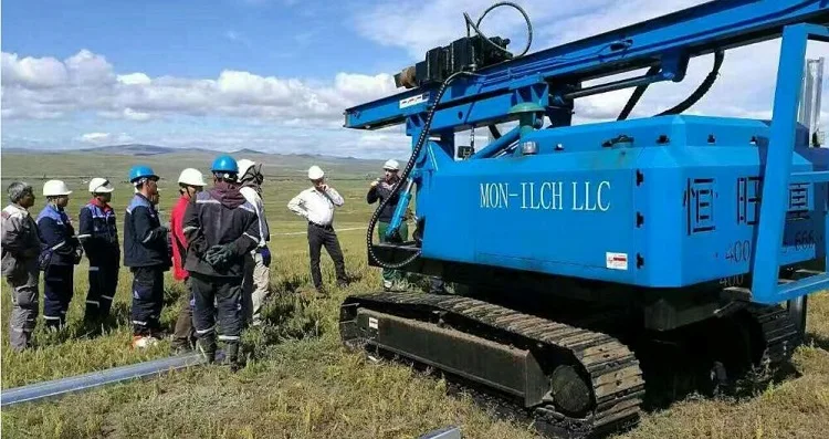 Ударная сваечная установка HWL600 900 об/мин, буровая установка на солнечных батареях/сваях