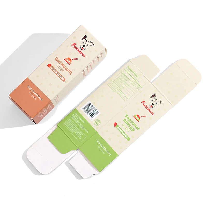Custom 175g One-Side Coated Paper Straight Tuck End Box Pet Nutritious Supplementary Packaging Paper Box for Dog or Cat