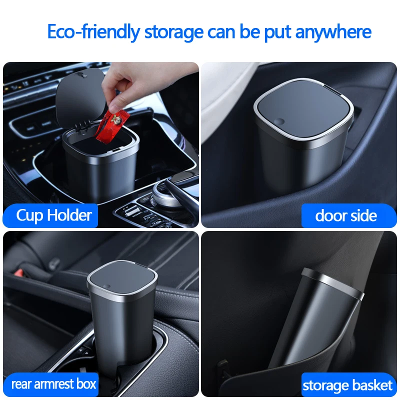 High quality for car Garbage Bin with Lid Dust Bin Plastic Storage Bucket Waste Bin Plastic mini car Trash Can
